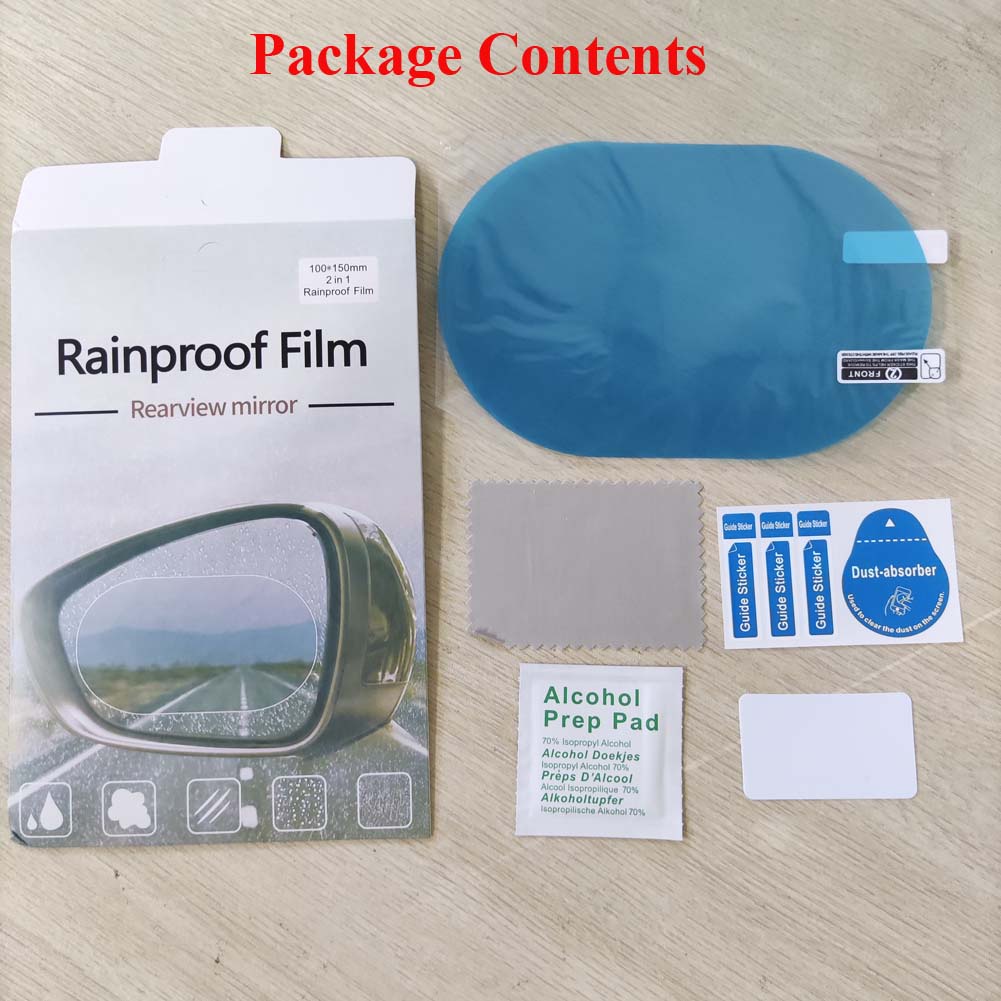 Set 2 miếng dán bảo vệ gương chiếu hậu xe hơi chống sương mù/nước mưa tiện dụng