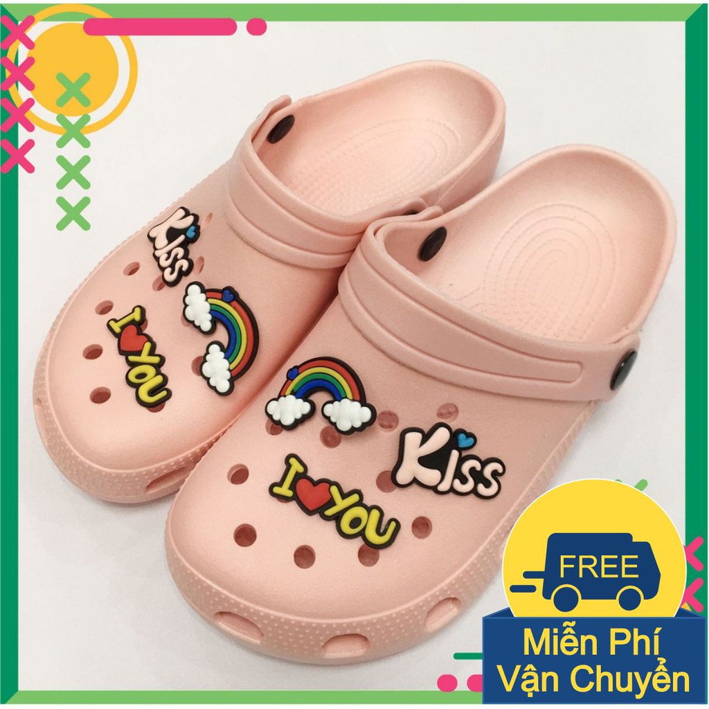 Dép Sục Nam Nữ Cá Sục SIÊU MỀM Rẻ Nhất Tặng kèm 12 STICKER Full Size