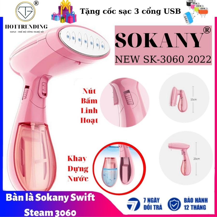 Bàn Là Hơi Nước Cầm Tay Du Lịch Chính Hãng Sokany Sk-3060 Mẫu Mới 2022 - Bàn Ủi Hơi Nước Bảo Hành 12 Tháng