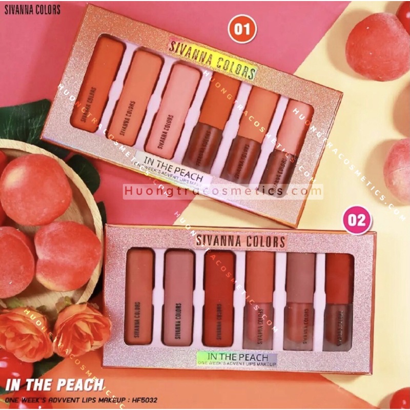 [ 3 Son Thỏi - 3 Son Kem] Set 6 Son Lì Sivanna Colors One Week's Advent Lips Makeup HF5032