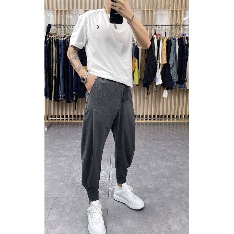 Quần baggy nam Hàn Quốc cao cấp đẹp vải thái co giãn free size | BigBuy360 - bigbuy360.vn