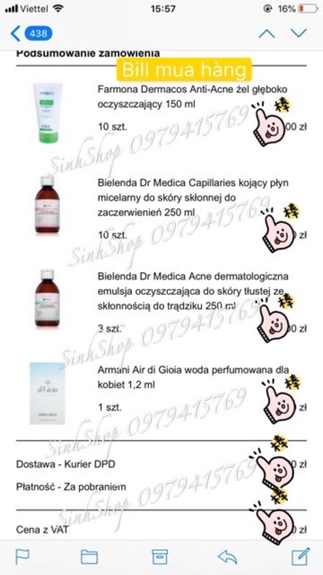 Sữa Rửa Mặt Bielenda Dr.Medica Cho Mụn Trứng Cá 250ml hàng nội địa balan