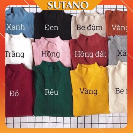 Áo len tăm cổ 3 phân Quảng châu co giãn mềm mịn xinh xắn dễ mặc phối đồ A290 Noiyxanh nội y xanh chất len quảng châu