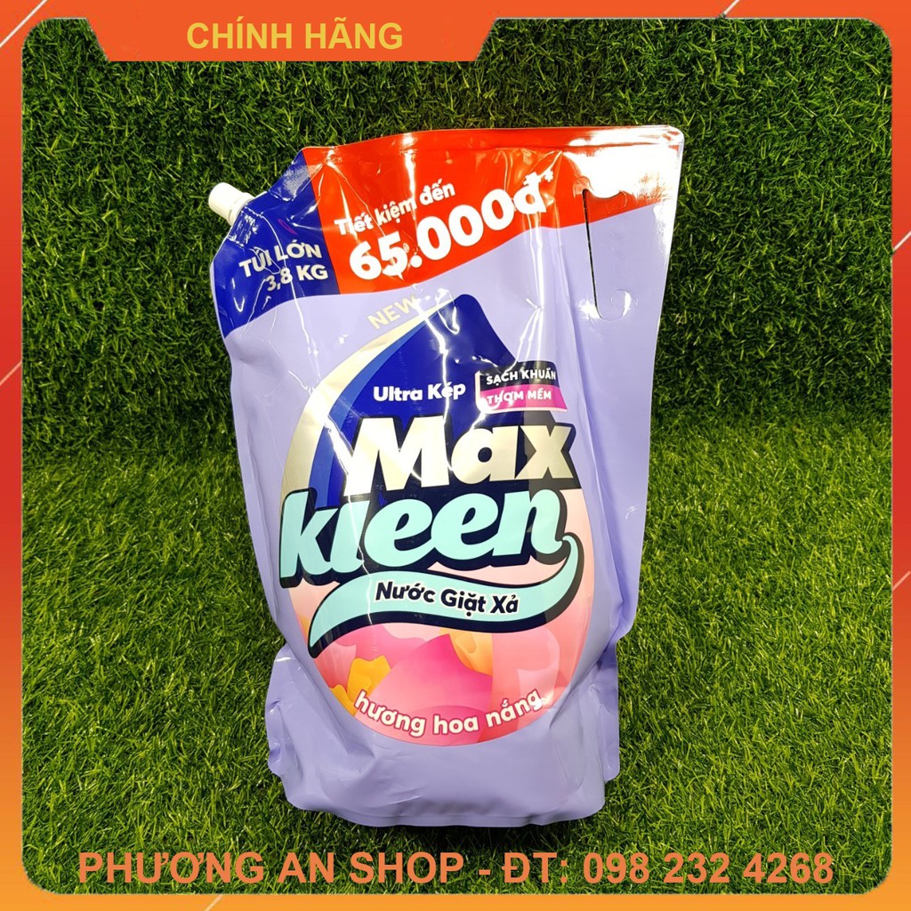 Nước giặt xả MaxKleen túi 3,8kg