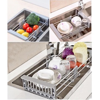 Kệ giá rổ gác bồn rửa chén bát đĩa inox 304 - rổ gác bồn rửa chén đa