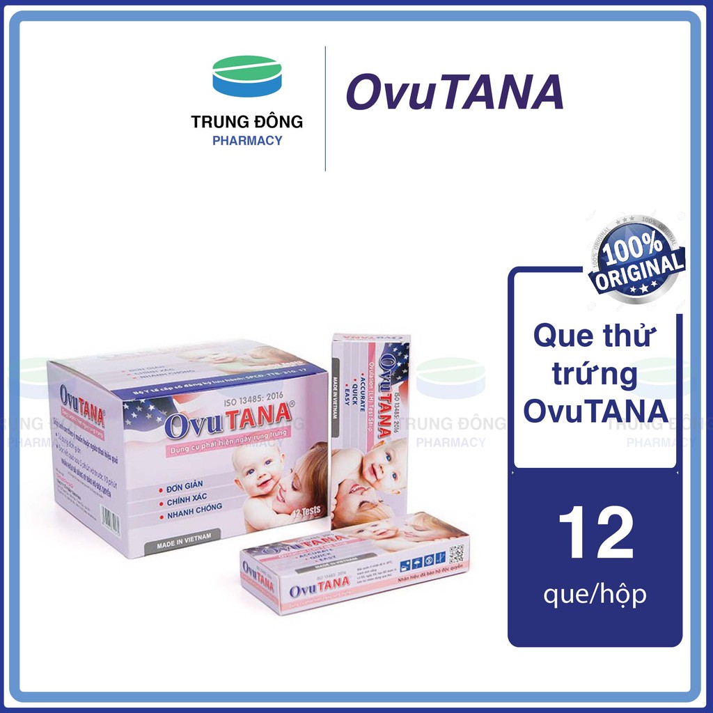 Que test rụng trứng Ovu TANA, thử thai nhanh, chính xác cao cho kết quả ngay - Trung Đông Pharmacy