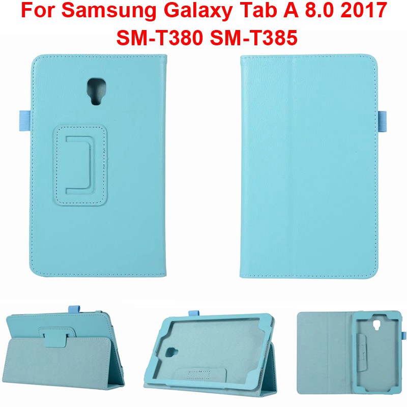 Bao da nắp gập in hình dễ thương cho Samsung Galaxy tab A 8.0 2017 SM-T380 T380 T385