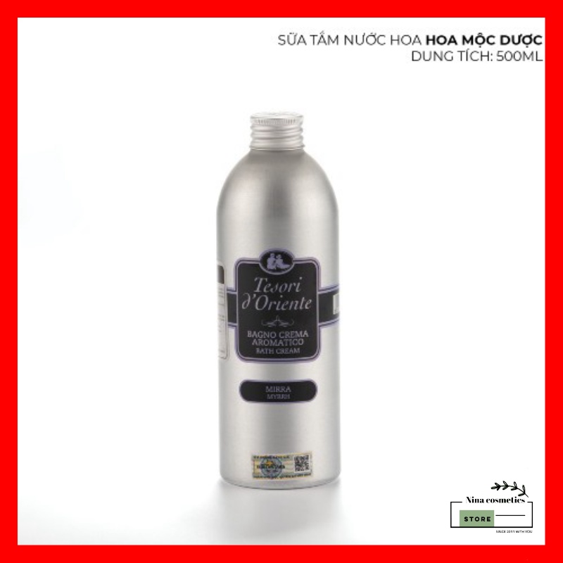 Sữa Tắm Xích Nước Hoa Ý  Hoa Mộc Dược Tesori D'Oriente Mirra Myrrh 500ml