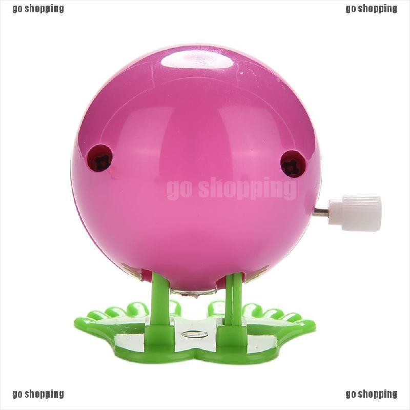 {go shopping}1 Pcs Wind up Face Colorful Funny  Cartoon Somersault Running Clockwork  Toys