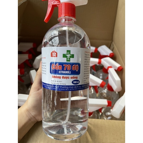 Cồn xịt sát khuẩn, khử trùng 70 độ 1000ml ( có vòi xịt )