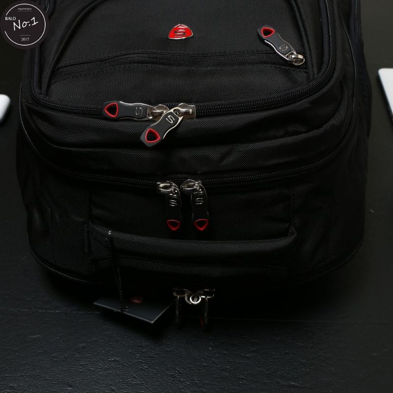 "Sale Sốc" Balo latop 15 inch Sakos, Balo du lịch SAKOS ATOM i15 xanh than và đen