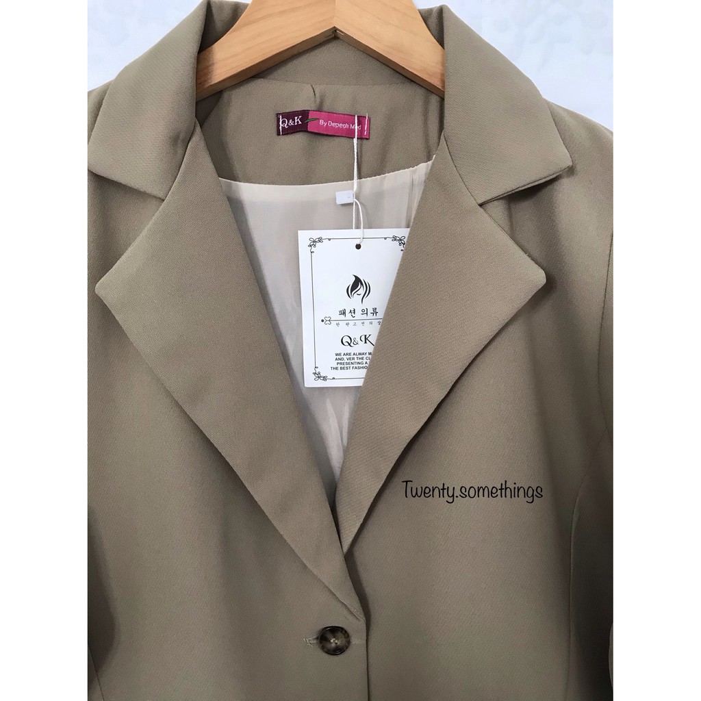 ÁO BLAZER NÂU TÂY HÀN QUỐC 2 LỚP (ảnh thật/sẵn/video) | BigBuy360 - bigbuy360.vn