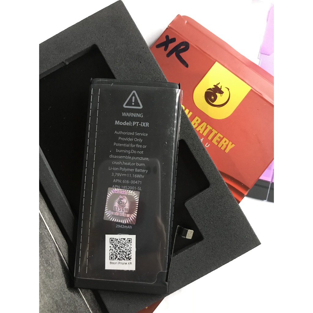 Pin Bison XR dung lượng chuẩn 2942mAh Pin con trâu BISON BH 12 tháng