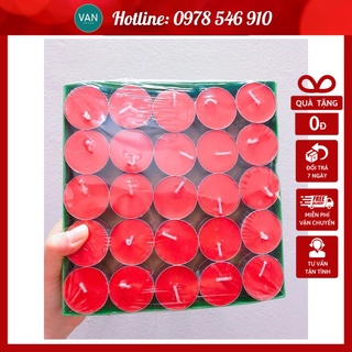 Nến Tealight màu đỏ - hộp 100 viên