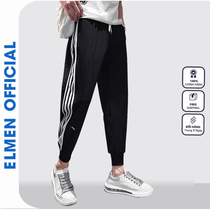 Quần JOGGER 3 Sọc Phối Khoá Kéo - Phong Cách thể thao - 3 line chất cotton mịn lì - Nam, Nữ Unisex