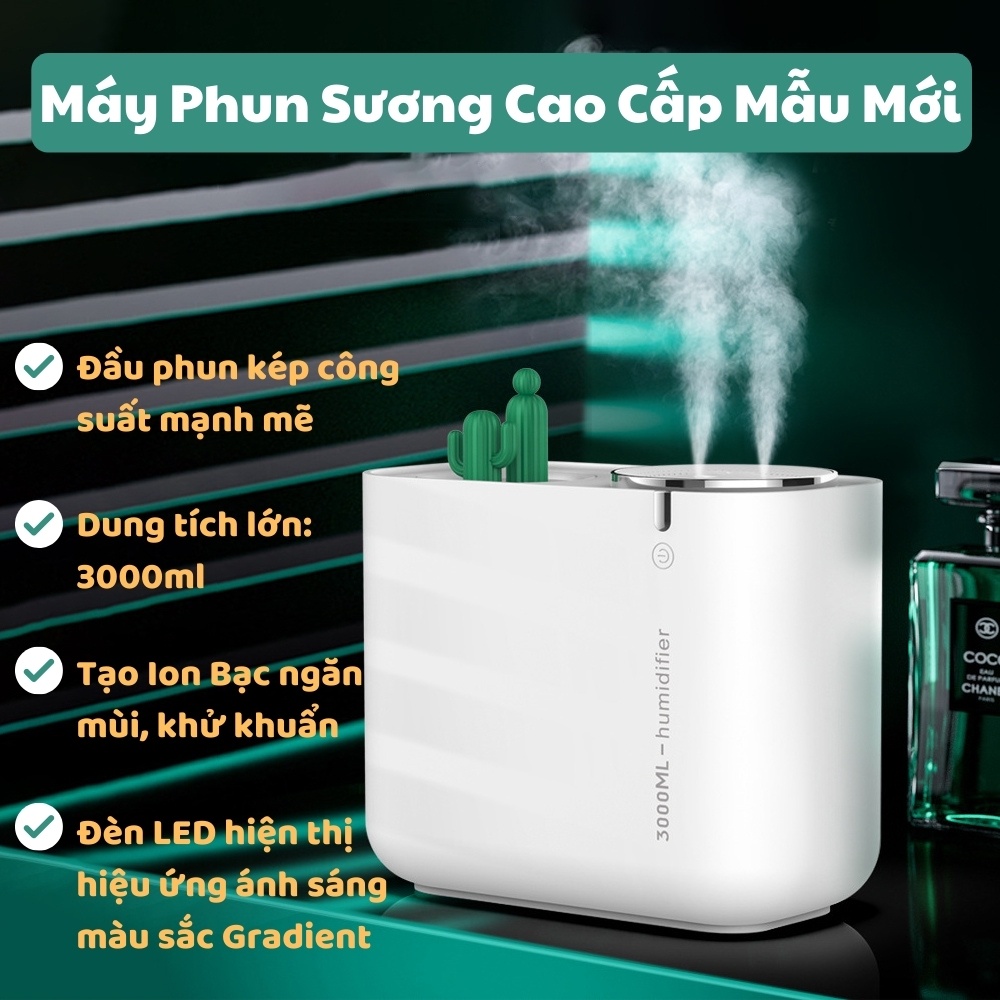 Máy phun sương, xông tinh dầu, tạo độ ẩm cao cấp M202 Plus