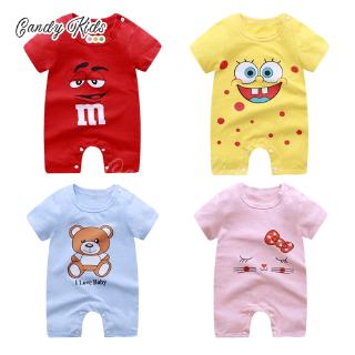 Bé Romper Áo Liền Quần Đùi Bé Gái Cotton Ngắn Tay Cho Bé Tập Bò Quần Áo Nữ Tay Ngắn