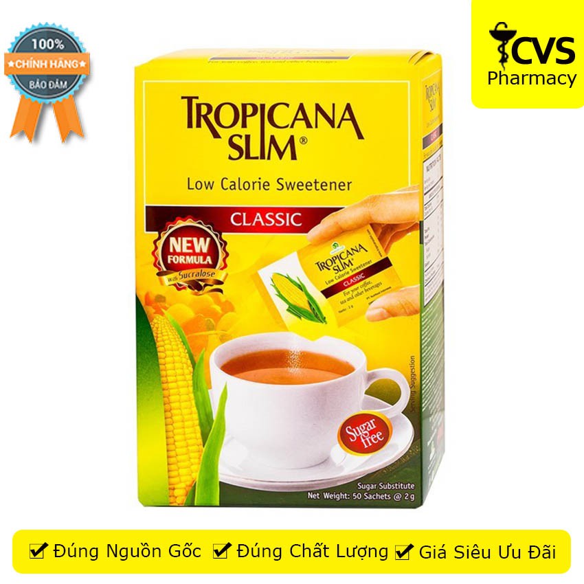 Đường Bắp Ăn Kiêng Tropicana Slim Classic 50 Gói - cvspharmacy