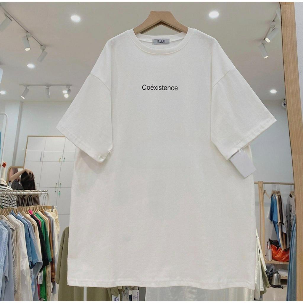 Áo Phông form rộng Áo Thun Tay Lỡ Nam Nữ Form Rộng Unisex chất Cotton in chữ Coéxistence Phông Trơn Oversize