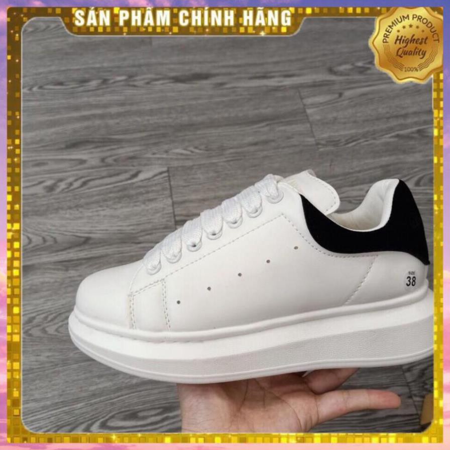 Giày Da Nam, Nữ Đẹp, Giày MCQ trắng gót đen [hỗ trợ đổi trả] Sang Trọng,Nổi Bật Chốn Đông Người | BigBuy360 - bigbuy360.vn