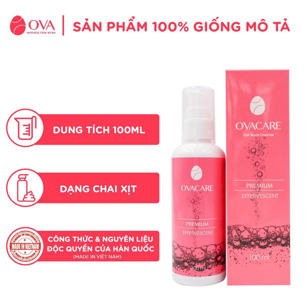 Dung dịch vệ sinh cốc nguyệt san OvaCare chứa than hoạt tính giúp ngăn ngừa vi khuẩn, tiệt trùng, khử mùi (30ml)