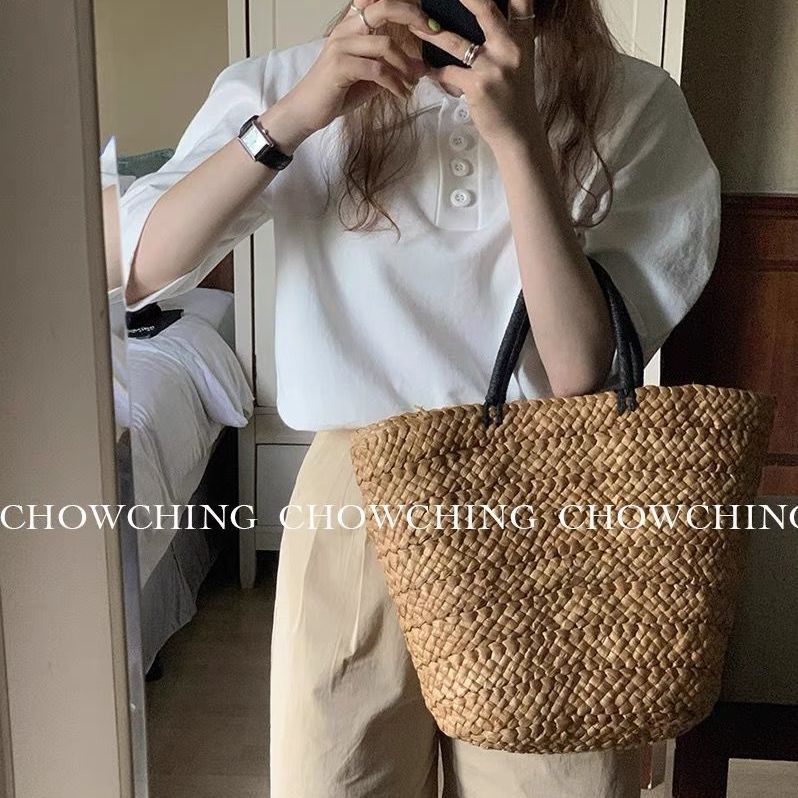 Hàng Mới Về Mới Túi Xách Rơm Đan Tay Phong Cách Retro Pháp 2022