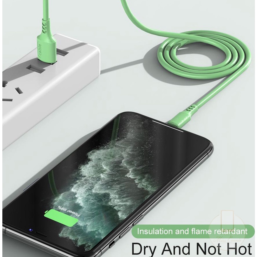 Dây Cáp Sạc Nhanh 3A Tương Thích Với iPhone / Micro Usb / Type-C Màu Sắc Macaron