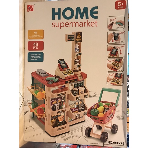 Đồ chơi gian hàng Quầy bán hàng siêu thị HOME SUPERMARKET 668-78