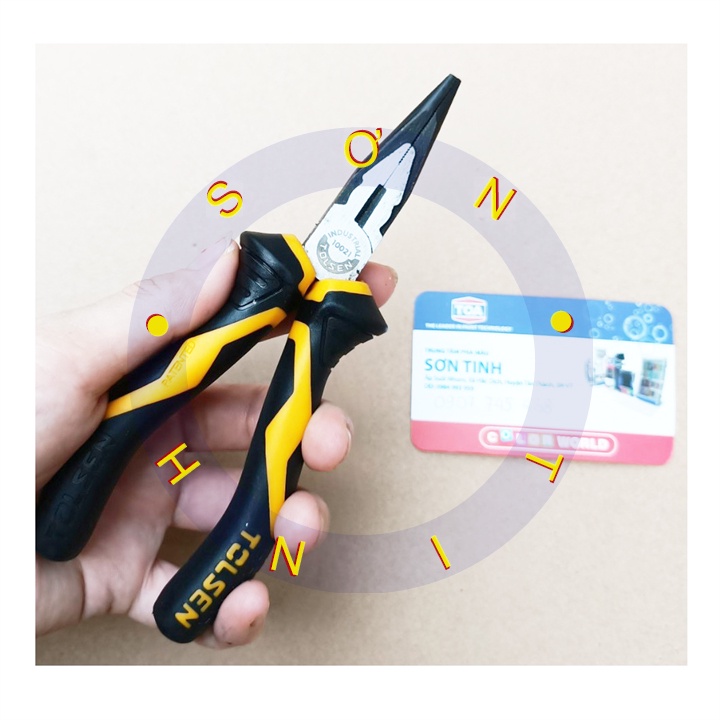 Kìm Răng Mũi Nhọn 6inch 160mm CrV Long Nose Pliers TOLSEN 10021