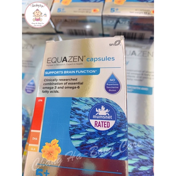 [Hàng chuẩn Air - Nội địa Anh] DHA Equazen tinh khiết bổ sung OMEGA 3 &amp; 6 cho bé từ 6 tháng - 3 tuổi