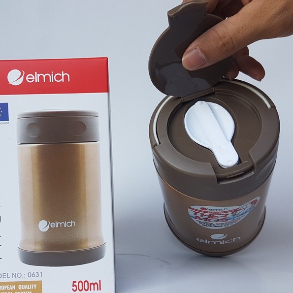 🎀 Bình ủ cháo [𝐅𝐑𝐄𝐄𝐒𝐇𝐈𝐏] đựng thức ăn giữ nhiệt Elmich Inox 304 EL0631- 500ml