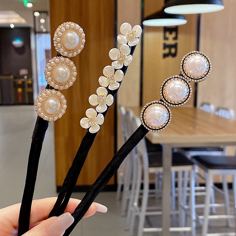 Dây buộc tóc búi hình nơ thời trang cho nữ 2021