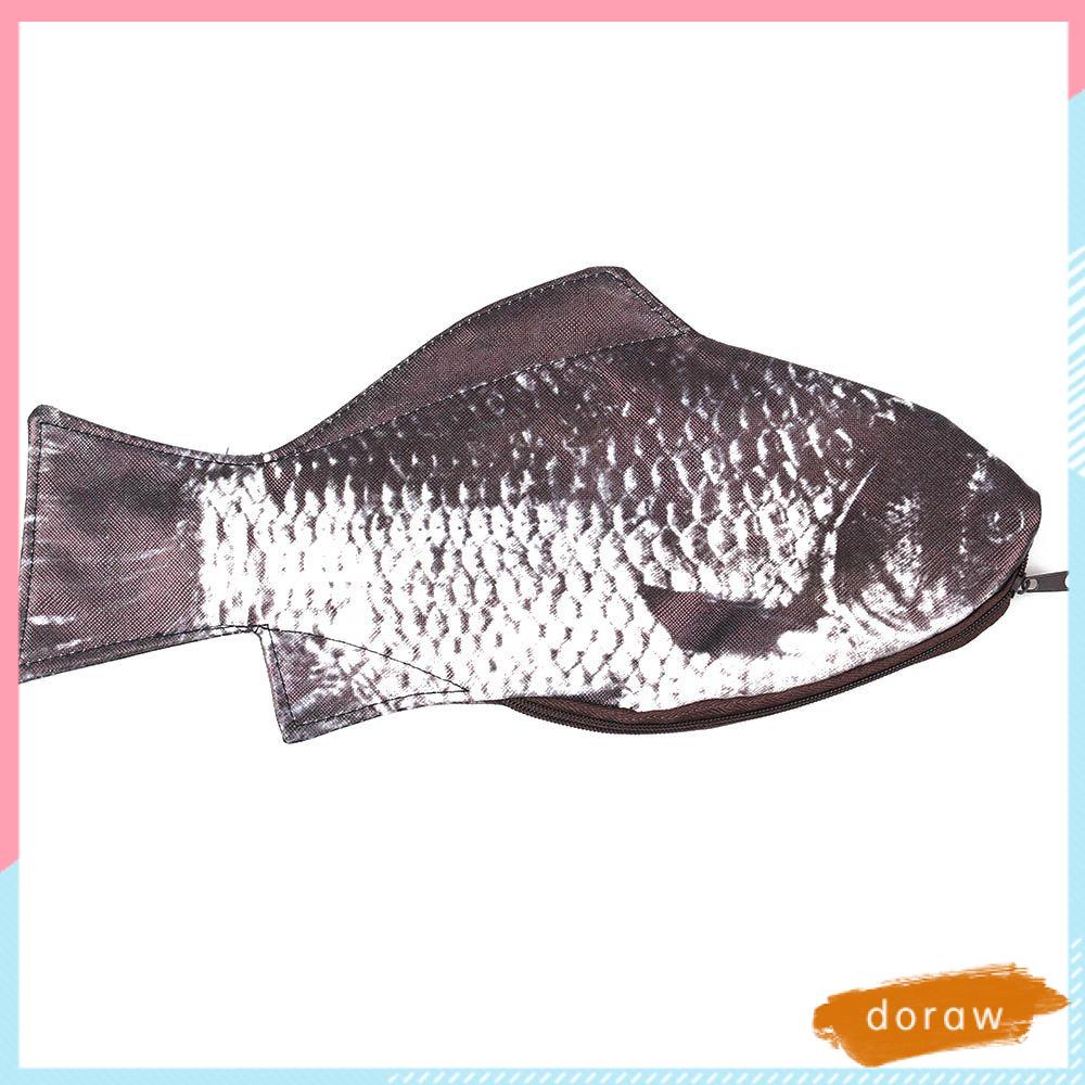 Túi Đựng Bút Hình Cá Chép Dung Tích Lớn Có Khóa Kéo Dành Cho Học Sinh