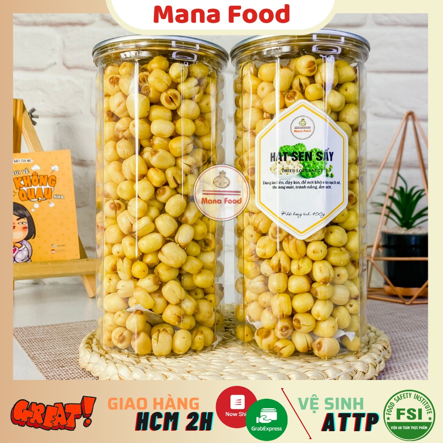 400G Hạt Sen Sấy Giòn Mana Food |  VSATTP - Hạt bùi thơm - Chất lượng