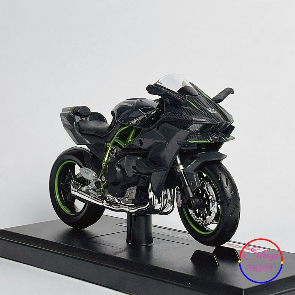 Xe mô hình mô tô Kawasaki Ninja H2r TẶNG KÈM BIỂN SỐ tỉ lệ 1:18 hãng Maisto