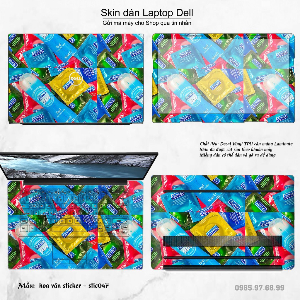 Skin dán Laptop Dell in hình Hoa văn sticker _nhiều mẫu 8 (inbox mã máy cho Shop)