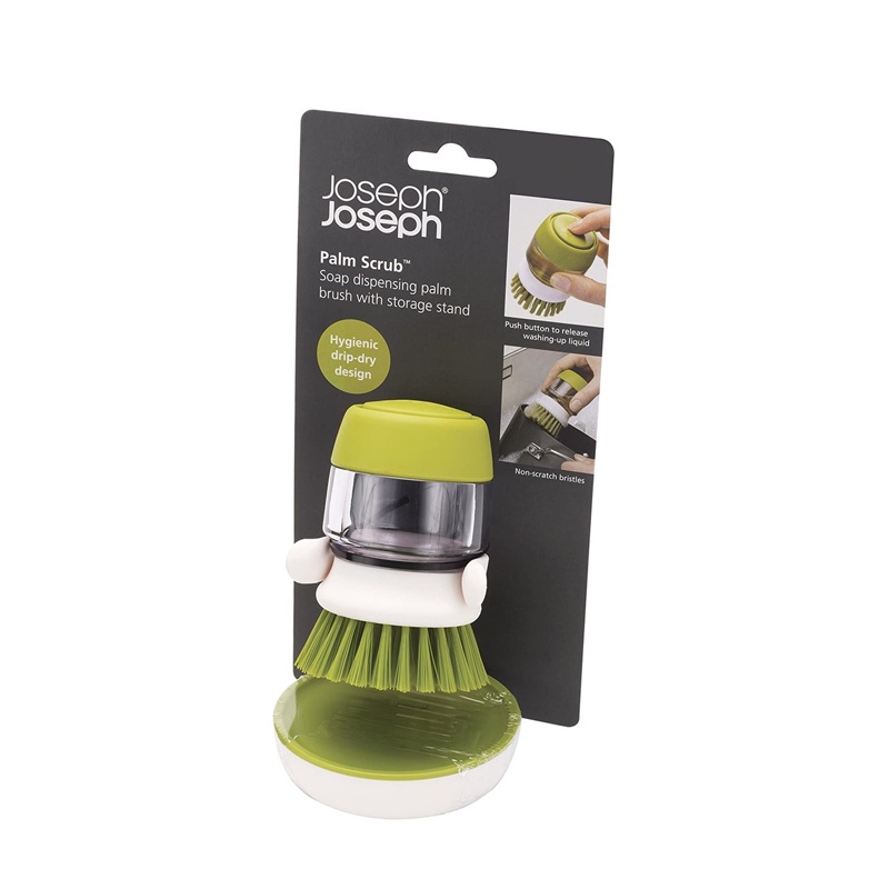 Dụng cụ rửa xoong nồi Joseph Joseph 85005 Palm Scrub™ - Bürste mit Geschirrspülmittel - Grau VE 6