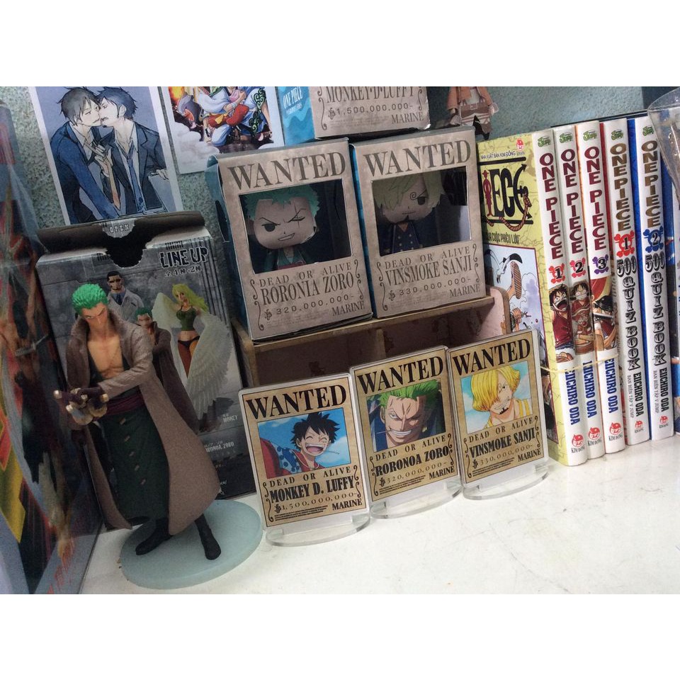 Mô hình mica truy nã One piece kích cỡ nhỏ