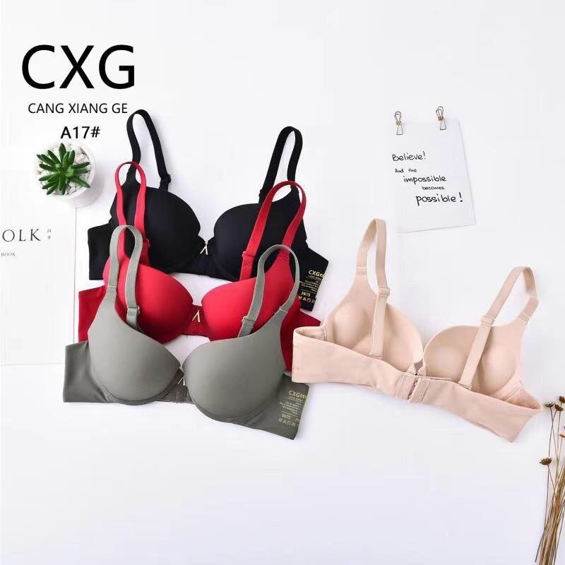 Áo Lót- Áo Ngực Nữ CXG A17 Đệm Dày 4 cm Siêu Nâng Ngực, Mút Kép Trơn Có Gọng Hàng Cao Cấp