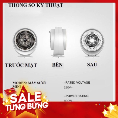 [FREE SHIP] Quạt Sưởi Mini Để Bàn  Mẫu Mới Làm Ấm Bằng Tia Hồng Ngoại  Dùng Cho Văn Phòng / Gia Đình