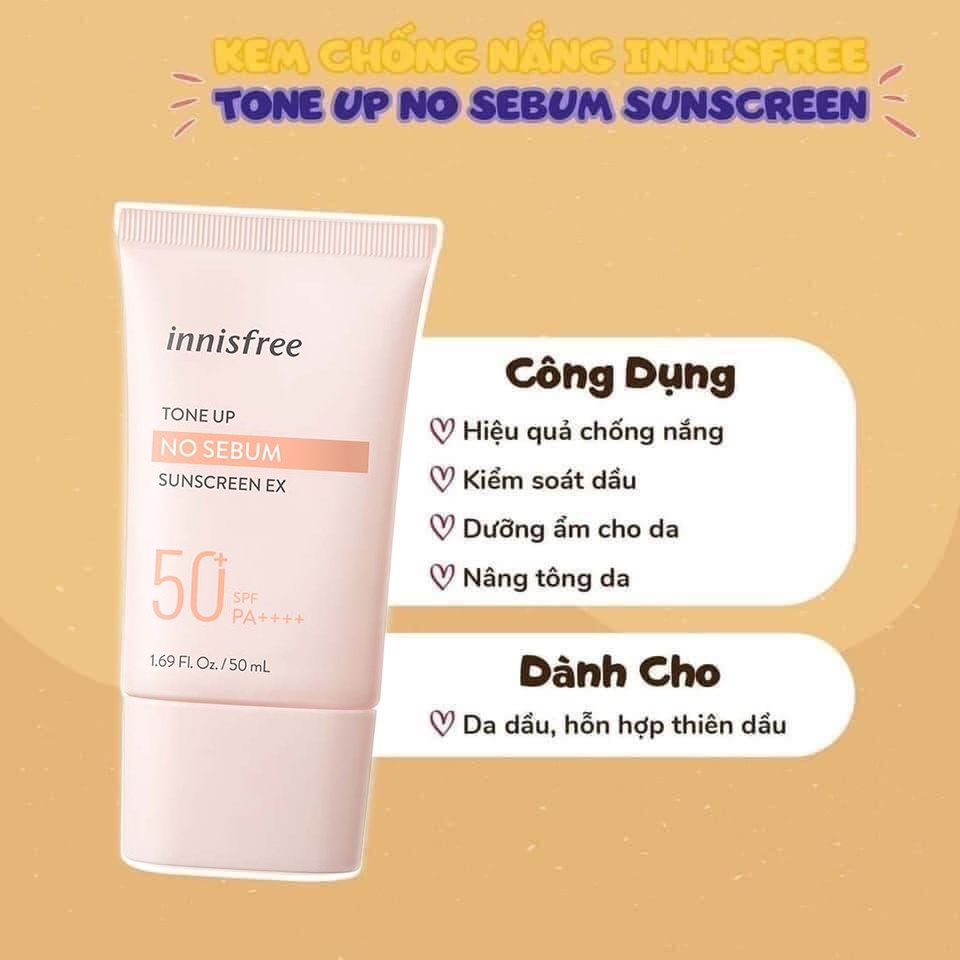 Kem Chống Nắng Innisfree Sunscreen SPF50+/PA++++ 50ml