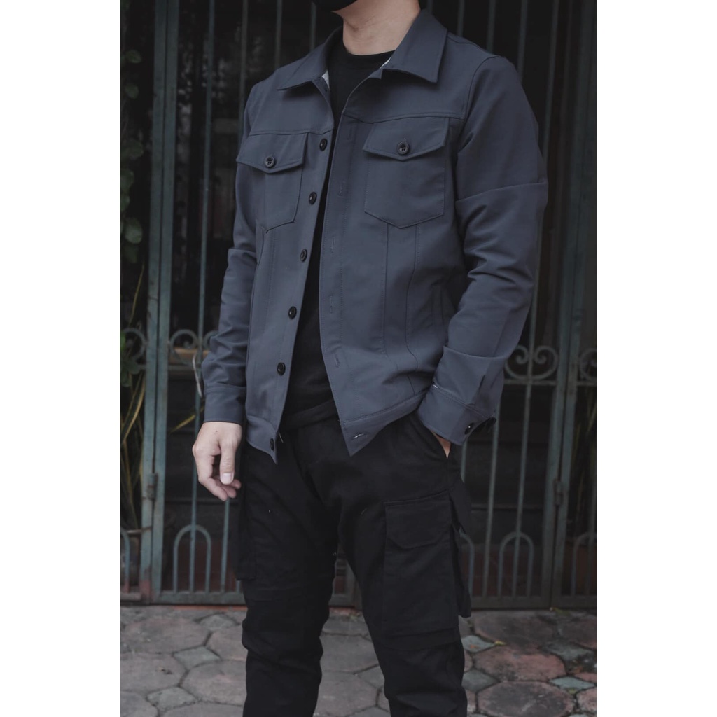 Áo khoác kaki màu sắc tối giản chất đẹp