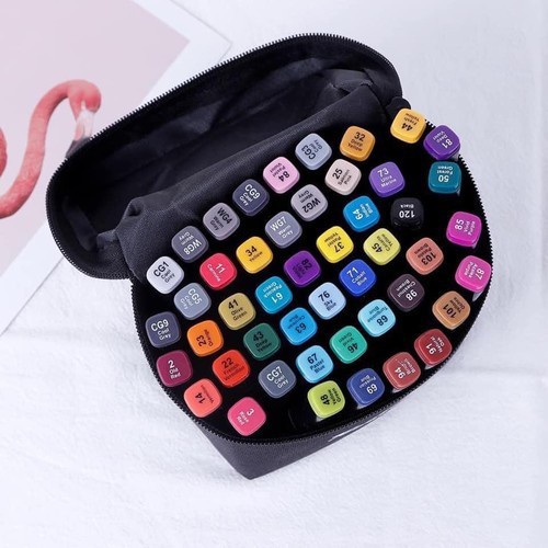 Bộ bút dạ màu nước Touch Mark Cool Coco Pison Marker 48 chi tiết, bút siêu mềm, tô êm, mịn, màu vẽ chuyên nghiệp