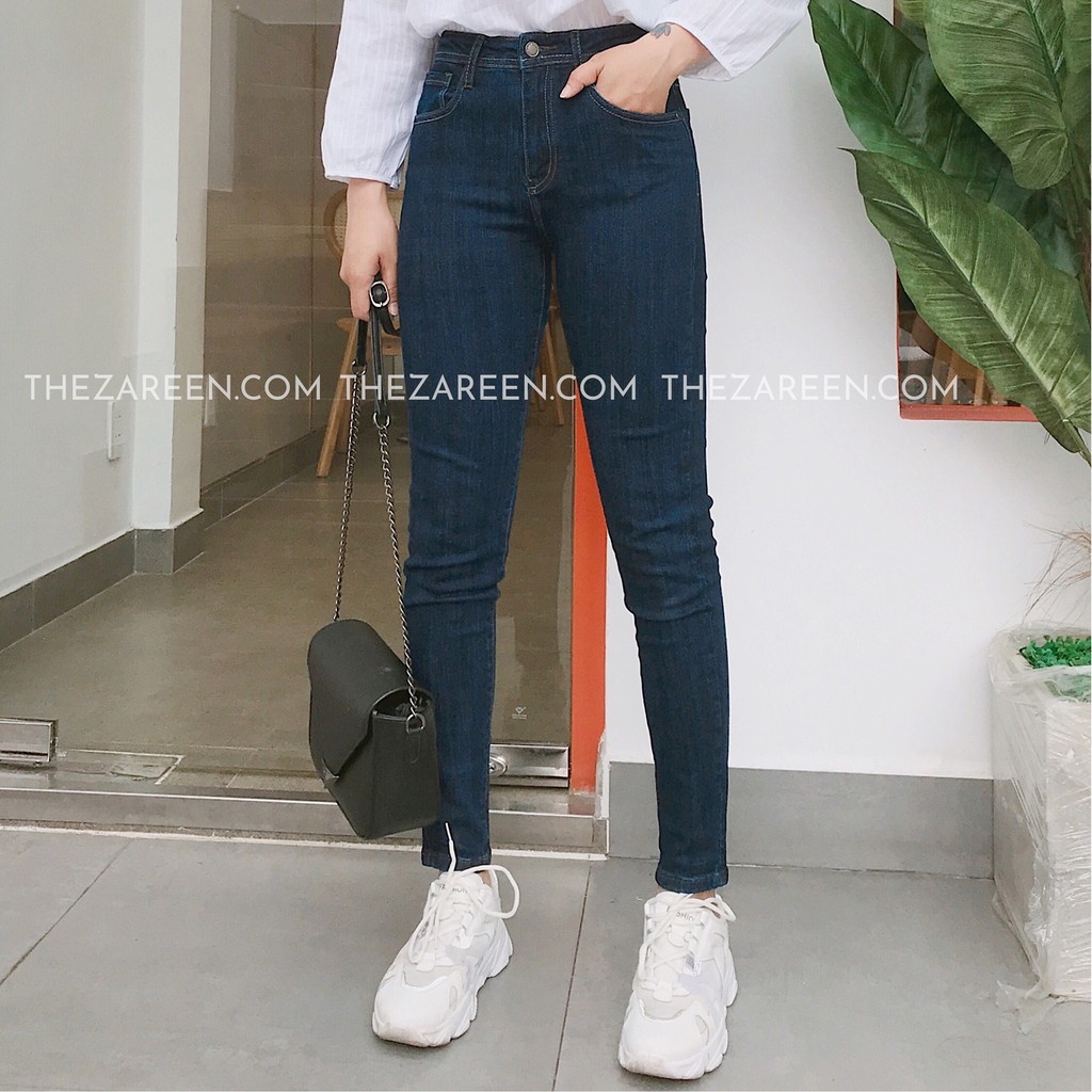 QUẦN JEANS SKINNY DÀI BASIC ZAREEN JEA87 XANH ĐẬM
