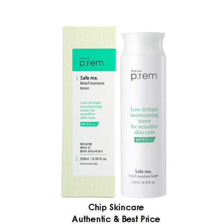 Nước Hoa Hồng Make P:rem Prem Safe Me Relief Moisture Toner 200ml