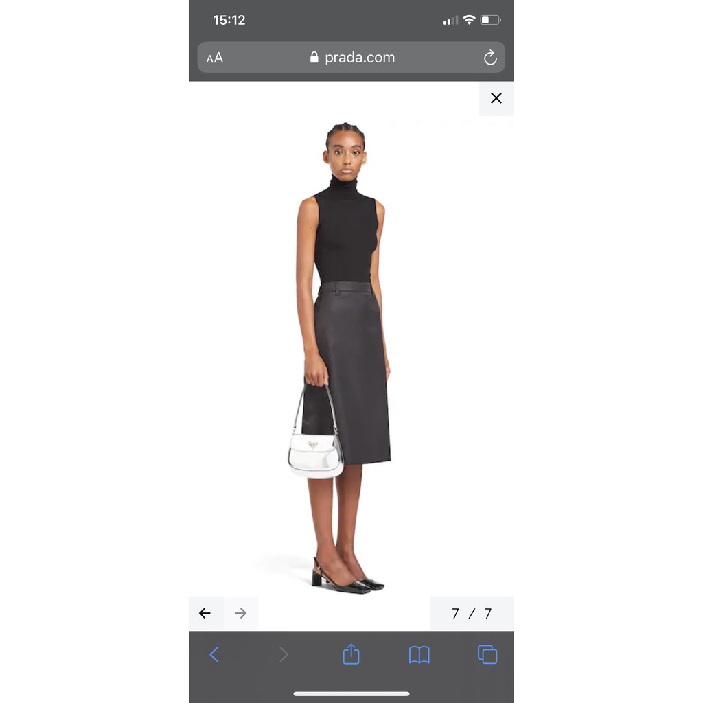 Túi quai da kẹp nách màu bạc size 22cm