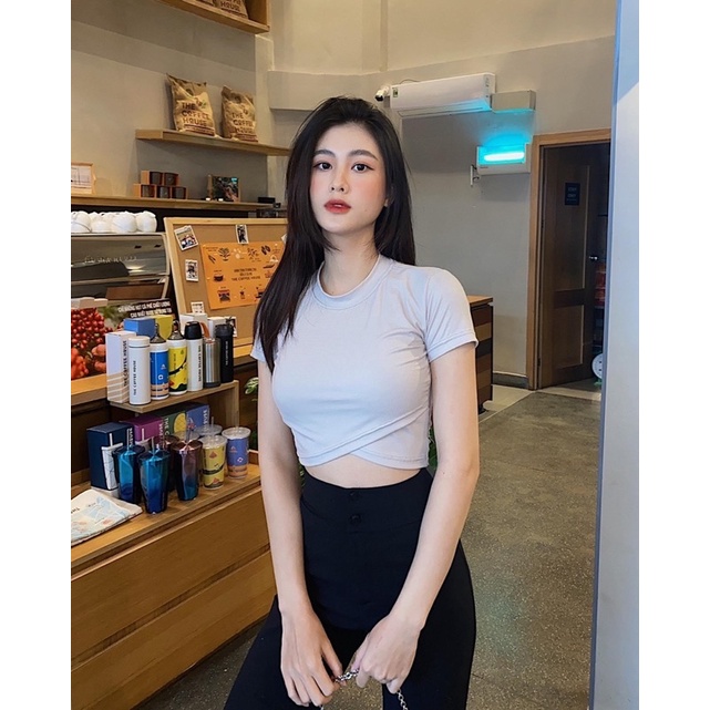 BASIC CROPTOP▪Áo croptop tim chéo eo