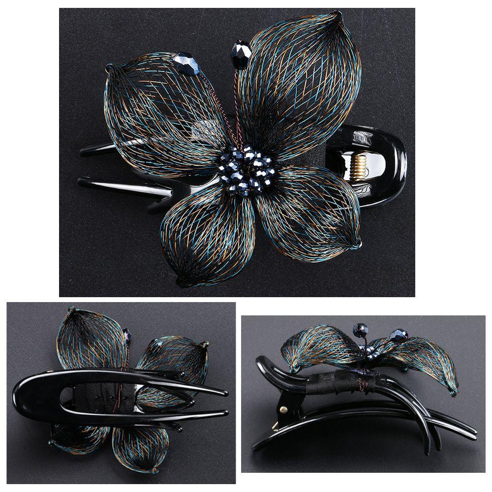 Kẹp Tóc Đuôi Ngựa Dài Dày Dặn Hình Hoa Thời Trang Cho Nữ