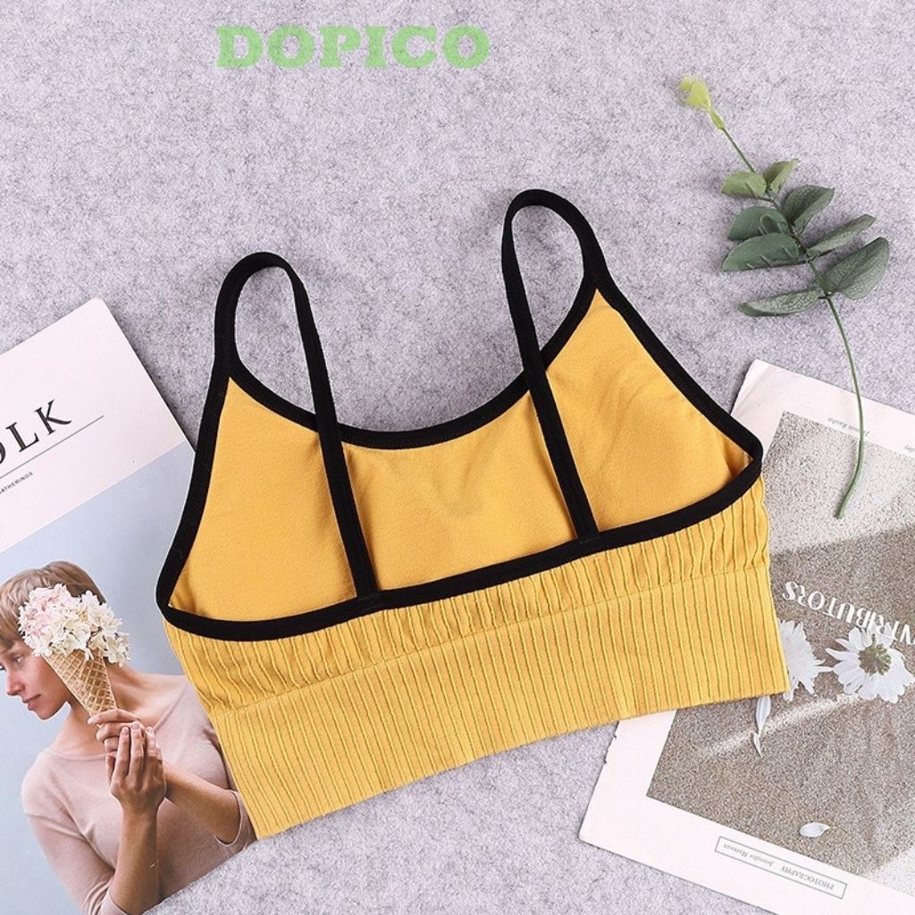 Áo bra nữ 2 dây tập gym thể thao đẹp, áo lót không gọng nhiều màu xinh xắn DOPICO B536