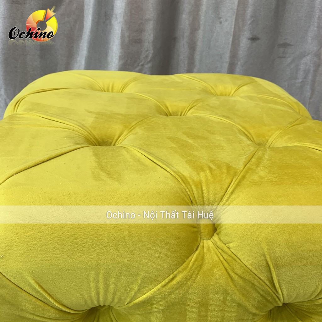 Đôn Vuông sofa Phòng khách Nhún cổ điển cao cấp rộng 50 và cao 40 ( Đủ Màu)